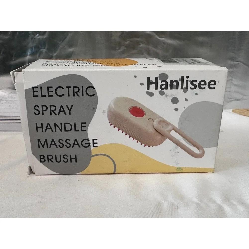 Hanlisee USB Rechargeable Pet Grooming‎ Mist Spray Brush Dog Cat New